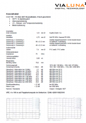 Vialuna Koaxkabel CCD10 technische Daten
