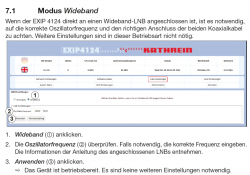 Kathrein EXIP 4124 Wideband-LNB Versorgung/Betrieb