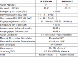 Jultec JRS0508-4T JRS0508-4M technische Daten