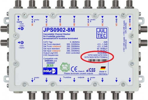 Jultec_JPS0902-8M-Unicable_JESS-Einkabelschalter_ID_SCR-Frequenzen