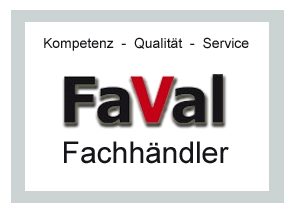 FaVal Fachändler Logo (SAT-Shop Heilbronn ist autorisierter FaVal- Händler)