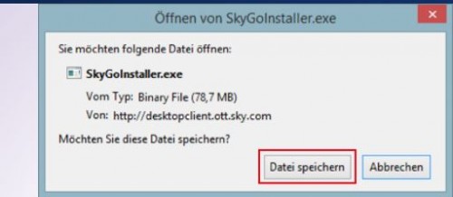 Sky Go App-Installer für Windows und Mac