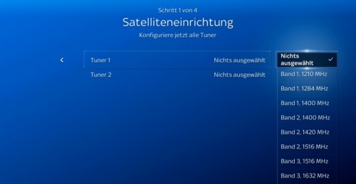 SkyQ Receiver unicable EN50494 Einstellungen Menü