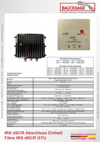 Bauckhage_FibreIRS_dSCR-IRS-dSCR-GTU_F214-Unicable-EN50494_JESS-EN50607-Einkabel-Multischalter