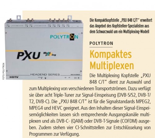 PolytronPXU848C-T_QAM_COFDM_CI-Schacht_Kopfstation_Kanalaufbereitung