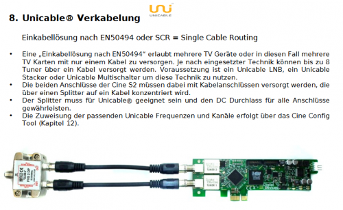 How To Verkabelung Unicable mit CineS2 v6.5 und v7