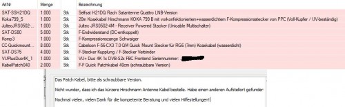 Bestellung User mirkman