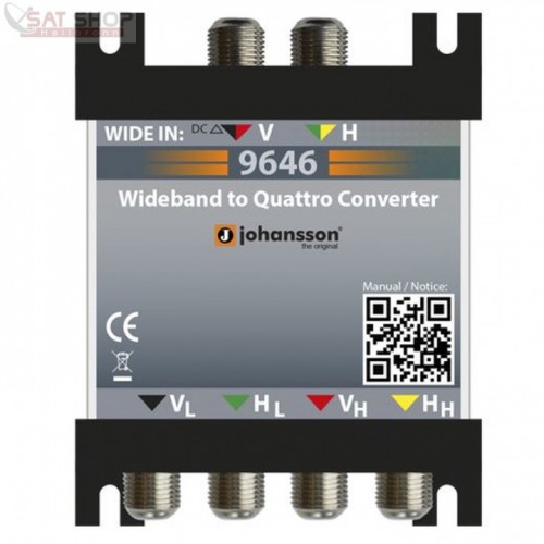 johansson-unitron-9646-breitband-lnb-auf-quattro-lnb-umsetzer-wideband-whole-band-to-quattro-convertor