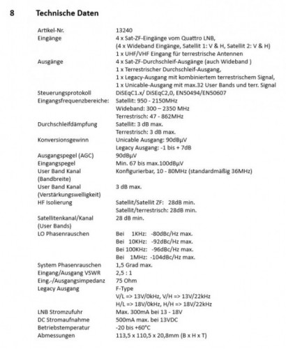 Dur-LineDPC32K-Ausschnitt-Technische-Daten-Ausgangspegel