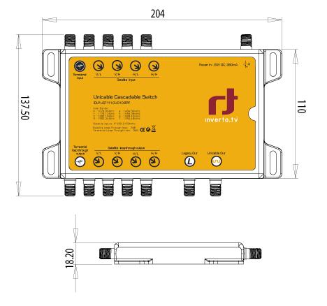 Unicable Multischalter INVERTO Black IDLP-UST111-CUO10-8PP