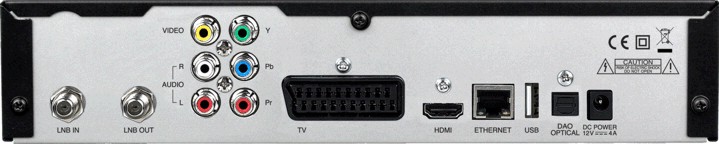 GigaBlue HD 800 Solo HDTV Satreceiver DVB-S2 Rückseite