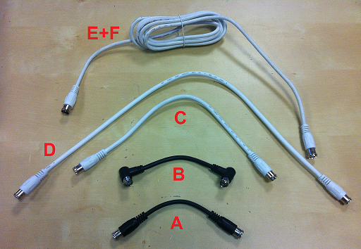 F-Patchkabel Quick-Stecker in verschiedenen Längen/Farben/Ausführungen