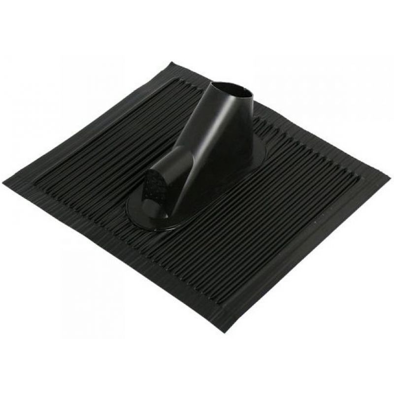 Dachziegel/Dachpfanne Alu-Anform mit Kabeldurchführung (schwarz)