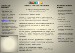 ETUS TV türkische Kurzanleitung