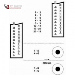 Scart Kabel mit Cinch-Anschlüssen (Belegungs-/Schaltplan)