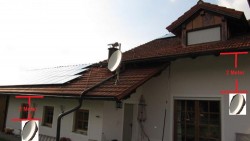 Bild zeigt auf wo eine Antenne NICHT erdungspflichtig wäre (2m Abstand zum Dach/zur Dachkantel)