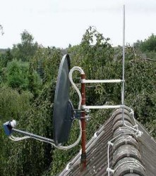 Blitzschutz-/Erdungs-Fangstange am Antennenmast