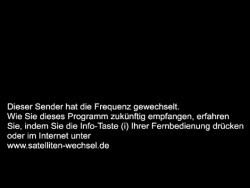 Auf der alten Frequenz von RTL2 HD Austria befindet sich nur noch eine Hinweistafel<br />Bild: Auerbach Verlag