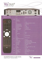 VU+ Duo² Datenblatt Seite 2