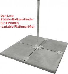 Stabilo Universal Balkonständer/Plattenständer für 4 Gehwegplatten (Stahl feuerverzinkt oder Edelstahl)