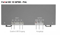 FaVal HE 10 Kopfstation QPSK-PAL Anschlüsse