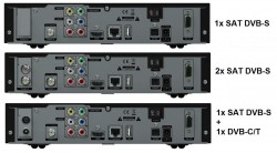 GigaBlue HD 800 SE Plus Linux Twin HDTV Sat- / Hybrid Receiver DVB-S2 + DVB-C/T alle Tuner in der Übersicht