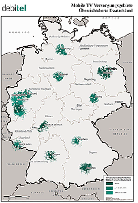 Mobile TV Versorgungsgebiete Deutschland
