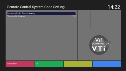 VU+ Fernbedienungs Systemcode einstellen (Erweiterungs-Menu)