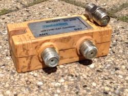 F-Stecker Verbinder Weiche DiSEqC verrostet Koaxkabel Stahl CCS 2