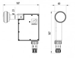 Inverto IDLI-8CHE20-OOPOE-OSP SAT&gt;IP LNB Abmessungen