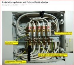 Selfsat H50D4 Anlagenaufbau mit Unicable-Multischalter _ User: RobertNET