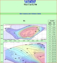 Beam / Spot / Ausleuchtzone Thor 0,8 Grad West_Lyngsat (T1 Beam Nord)