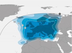 Astra19Grad-1L_Europe_KU_Band_Beam_Spot_Ausleuchtzone_Durchmesserangaben-Antenne