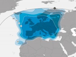 Astra19Grad-1KR_Europe_KU_Band_Beam_Spot_Ausleuchtzone_Durchmesserangaben-Antenne