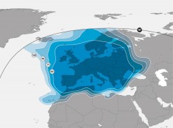 Astra19Grad-1M_Europe_KU_Band_Beam_Spot_Ausleuchtzone_Durchmesserangaben-Antenne