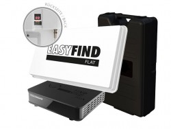 EasyFind Flat Traveller (Micro/Selfsat) Flachantenne mit integriertem Satfinder Easyfind2 im Koffer mit/ohne Receiver