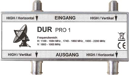 Vorschaltgerät SAT- Einkabelsysteme für Erweiterung Sat1/Pro7- Transponder