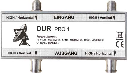 Vorschaltgerät SAT- Einkabelsysteme für Erweiterung Sat1/Pro7- Transponder