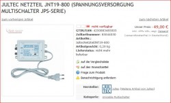 Jultec JNT19-800 Netzteil 800mA (nicht verfügbar)