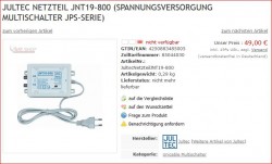 Jultec JNT19-800 Netzteil 800mA (nicht verfügbar)