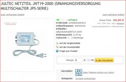 Jultec JNT19-2000 Netzteil 2000mA (lieferbar)