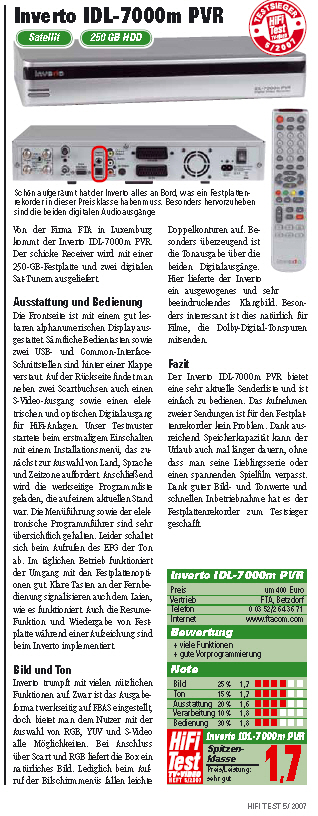 Testbericht Inverto IDL-7000m